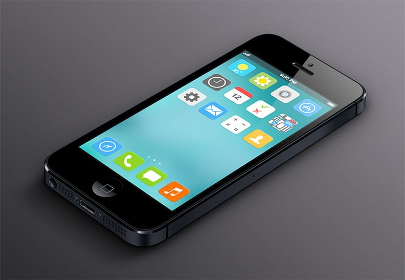 iOS7 flat design concept