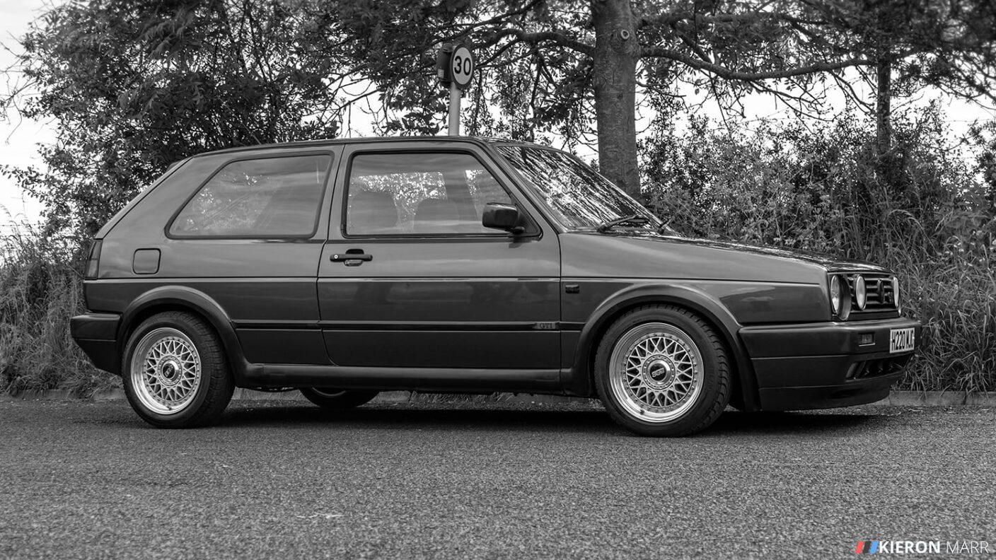 MK2 Volkswagen Gold GTI - Black & White