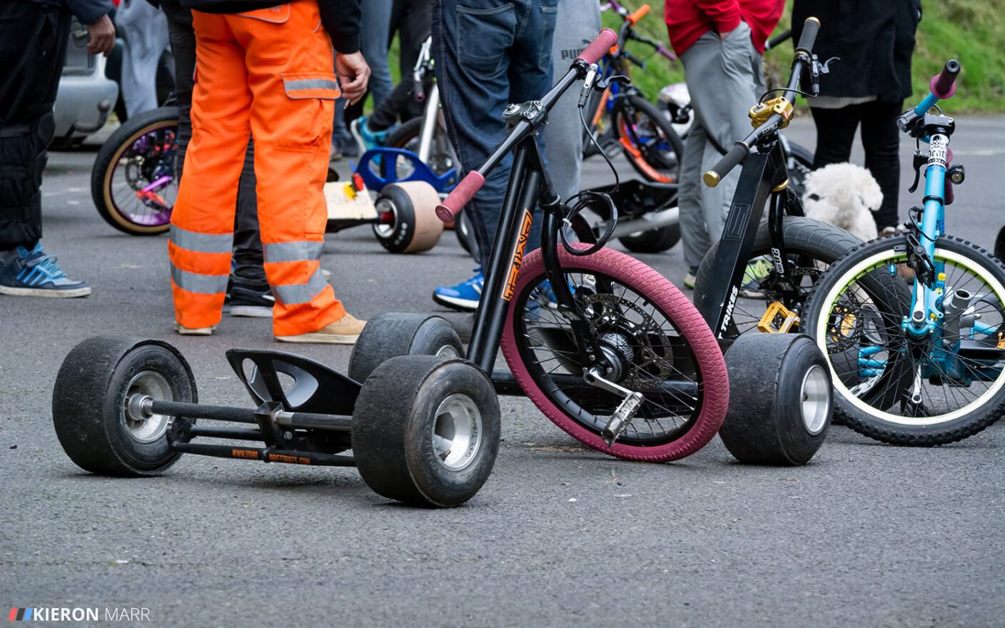 Drift trike and riders